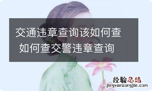 交通违章查询该如何查 如何查交警违章查询