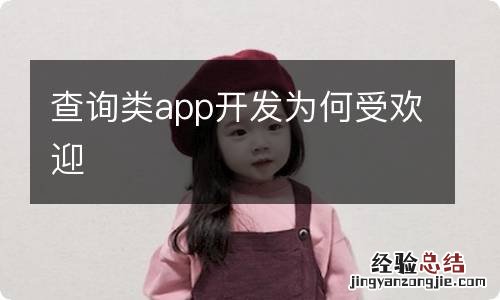 查询类app开发为何受欢迎