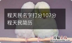 程天民名字打分107分 程天民简历