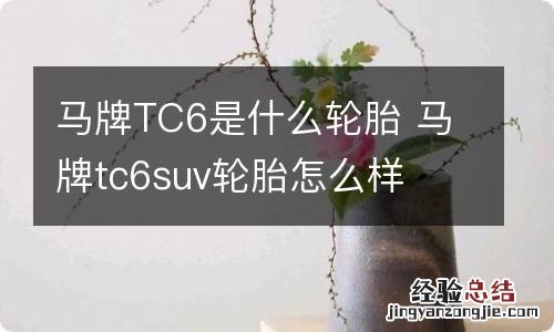 马牌TC6是什么轮胎 马牌tc6suv轮胎怎么样