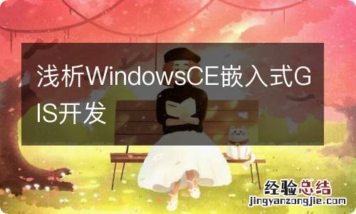 浅析WindowsCE嵌入式GIS开发