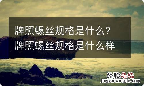 牌照螺丝规格是什么? 牌照螺丝规格是什么样的