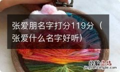 张爱什么名字好听 张爱朋名字打分119分