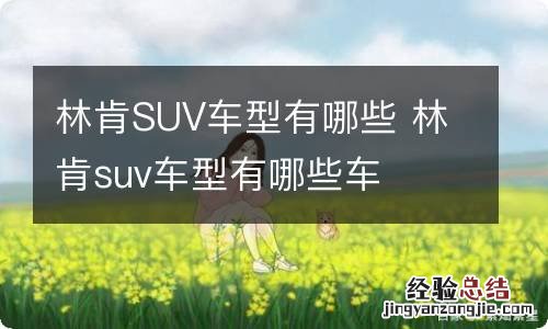 林肯SUV车型有哪些 林肯suv车型有哪些车