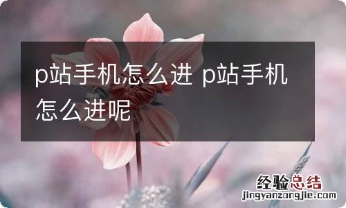 p站手机怎么进 p站手机怎么进呢