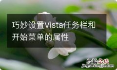 巧妙设置Vista任务栏和开始菜单的属性