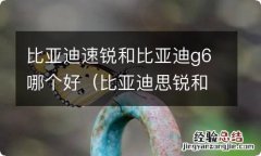 比亚迪思锐和G6 比亚迪速锐和比亚迪g6哪个好