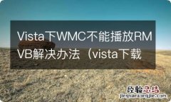 vista下载地址 Vista下WMC不能播放RMVB解决办法