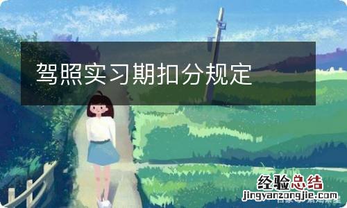 驾照实习期扣分规定