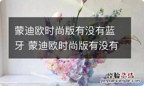 蒙迪欧时尚版有没有蓝牙 蒙迪欧时尚版有没有蓝牙音乐