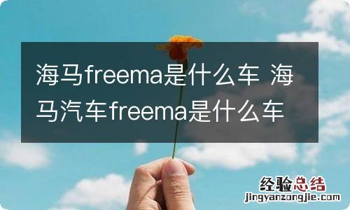 海马freema是什么车 海马汽车freema是什么车