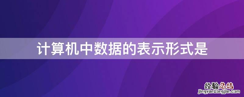 计算机中数据的表示形式是十进制 计算机中数据的表示形式是