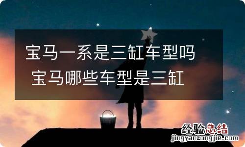 宝马一系是三缸车型吗 宝马哪些车型是三缸