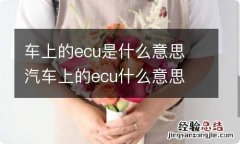 车上的ecu是什么意思 汽车上的ecu什么意思