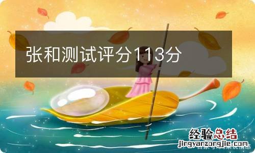 张和测试评分113分