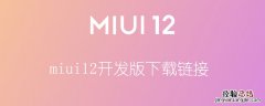 miui12开发版下载链接 miui12开发版下载地址