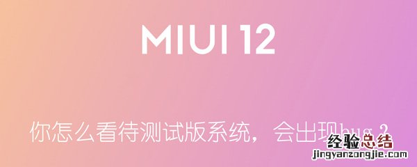 你怎么看待测试版系统，会出现bug