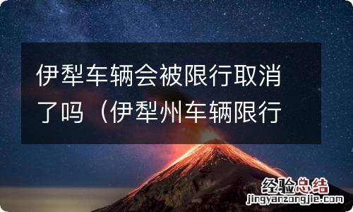 伊犁州车辆限行 伊犁车辆会被限行取消了吗