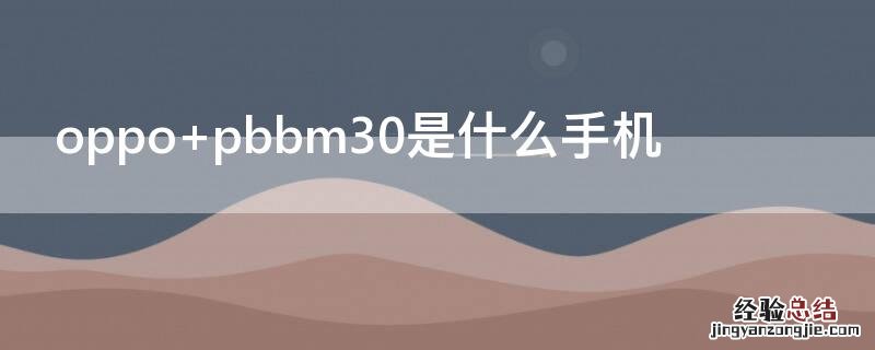 oppo pbbm30是什么手机