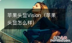 苹果头显怎么样 苹果头显Vision