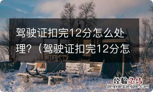 驾驶证扣完12分怎么处理违章罚款 驾驶证扣完12分怎么处理?