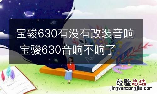 宝骏630有没有改装音响 宝骏630音响不响了