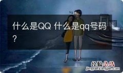 什么是QQ 什么是qq号码?