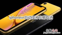 iphonexr自动续订在哪取消