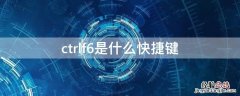 ctrlf6是什么快捷键