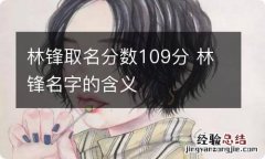 林锋取名分数109分 林锋名字的含义