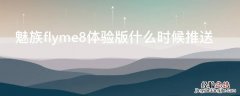 魅族flyme8体验版什么时候推送 魅族flyme8体验版怎么刷回稳定版