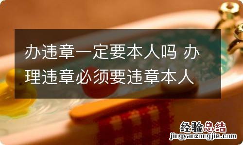 办违章一定要本人吗 办理违章必须要违章本人吗