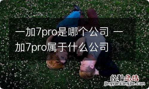 一加7pro是哪个公司 一加7pro属于什么公司