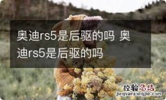 奥迪rs5是后驱的吗 奥迪rs5是后驱的吗