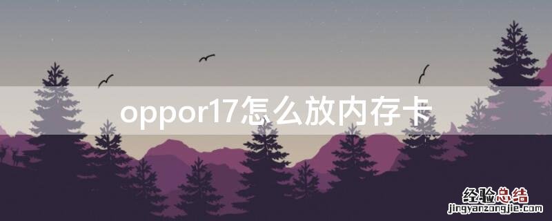 oppor17怎么放内存卡