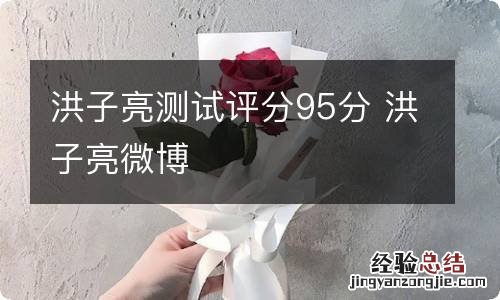 洪子亮测试评分95分 洪子亮微博