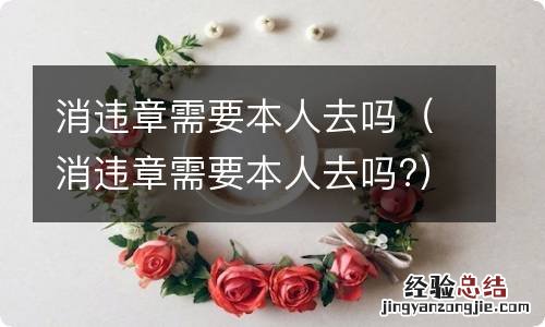 消违章需要本人去吗? 消违章需要本人去吗