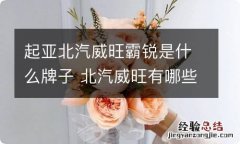 起亚北汽威旺霸锐是什么牌子 北汽威旺有哪些车型