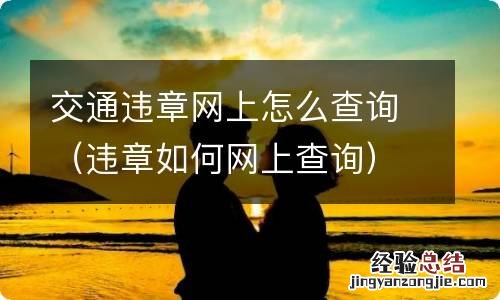 违章如何网上查询 交通违章网上怎么查询