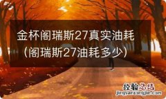 阁瑞斯27油耗多少 金杯阁瑞斯27真实油耗