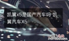 凯翼x5是国产汽车吗 凯翼汽车X5