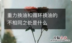 重力换油和循环换油的不相同之处是什么