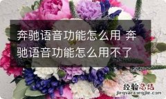 奔驰语音功能怎么用 奔驰语音功能怎么用不了