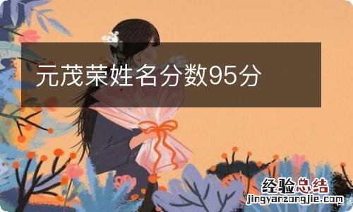 元茂荣姓名分数95分