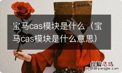 宝马cas模块是什么意思 宝马cas模块是什么