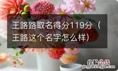 王路这个名字怎么样 王路路取名得分119分