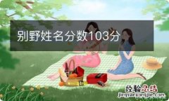 别野姓名分数103分