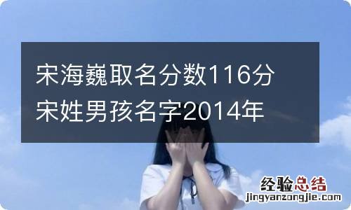 宋海巍取名分数116分 宋姓男孩名字2014年