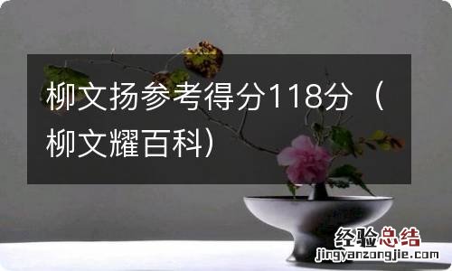 柳文耀百科 柳文扬参考得分118分