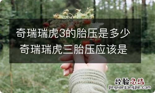 奇瑞瑞虎3的胎压是多少 奇瑞瑞虎三胎压应该是多少压力